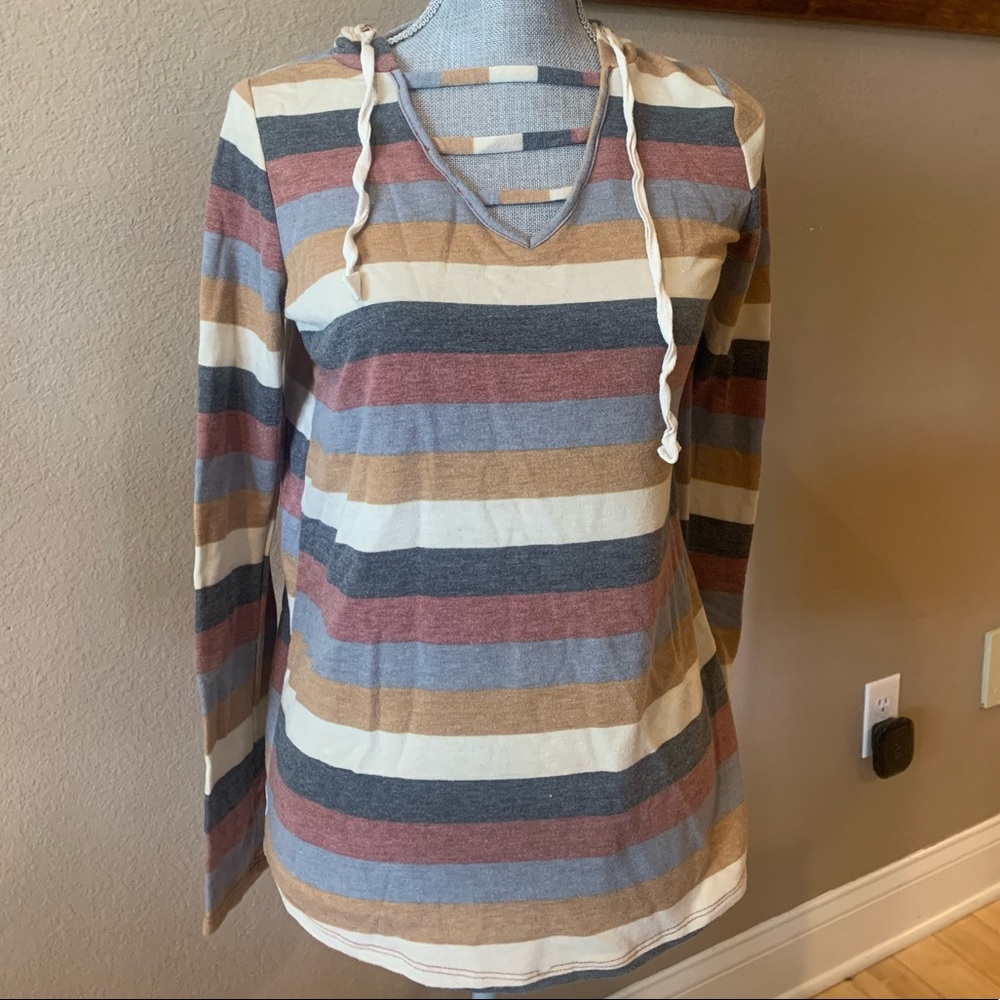 Multicolor Striped Hoodie